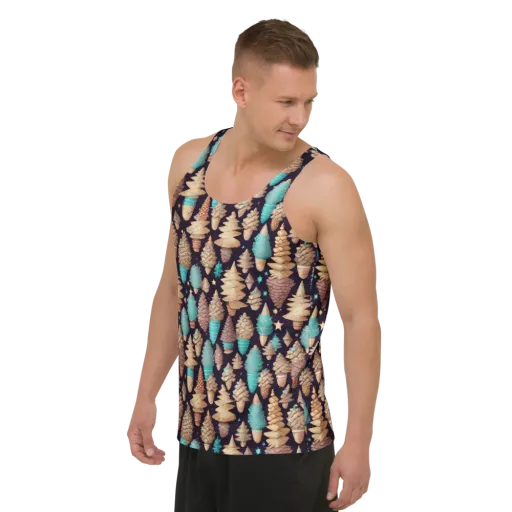 Cosmic Cone Garden on a Men's Tank Top