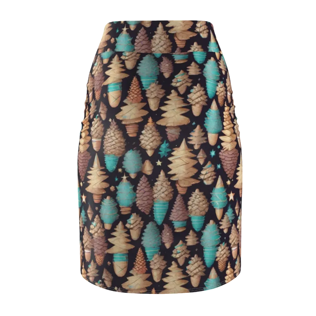 Cosmic Cone Garden on Pencil Skirt — Back