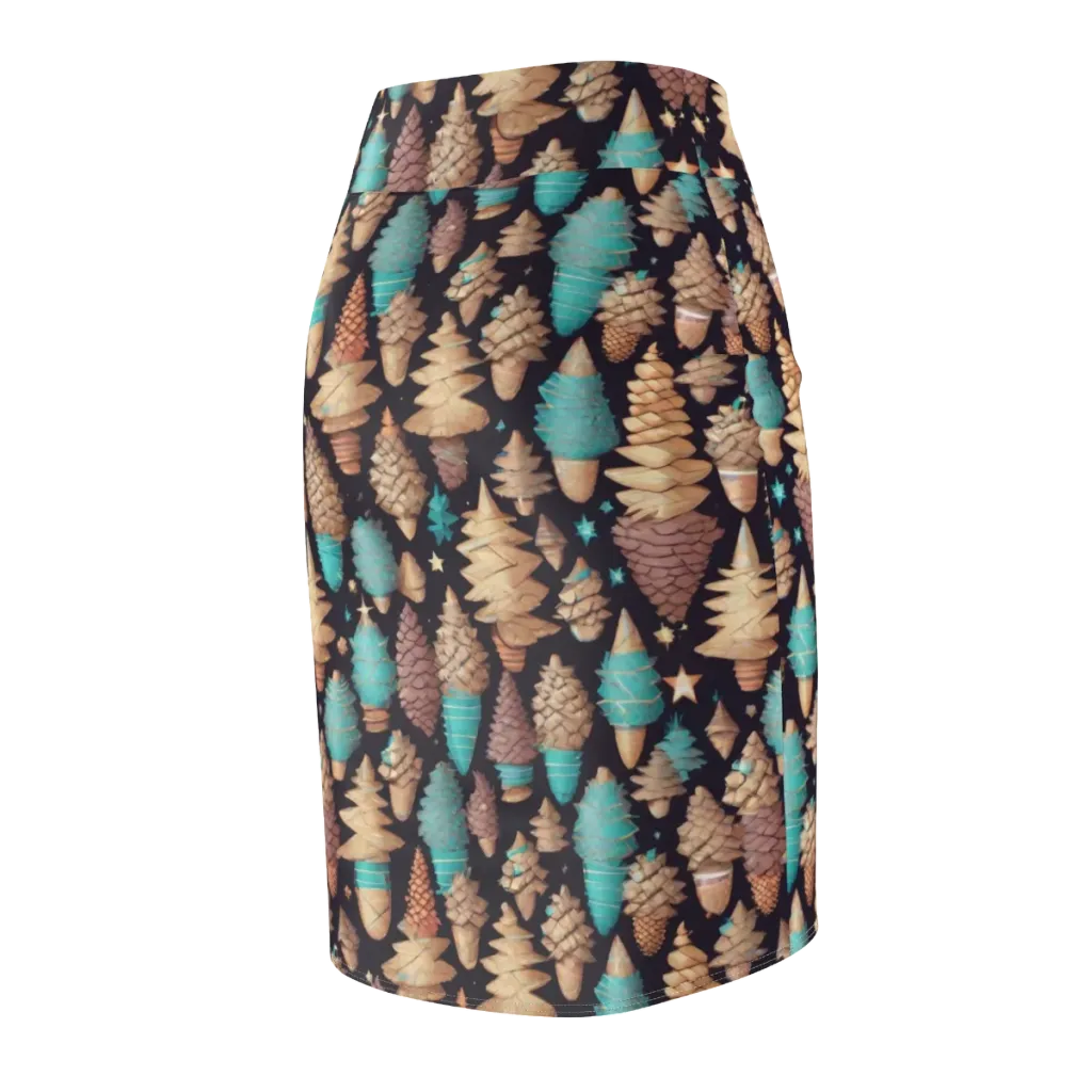 Cosmic Cone Garden on Pencil Skirt — Back Side