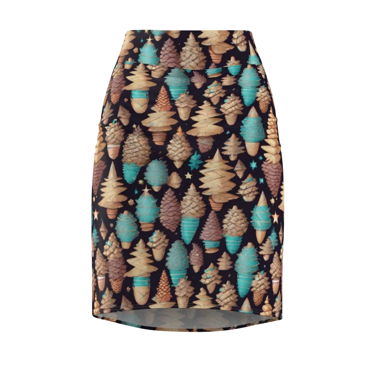 Cosmic Cone Garden on Pencil Skirt — Front