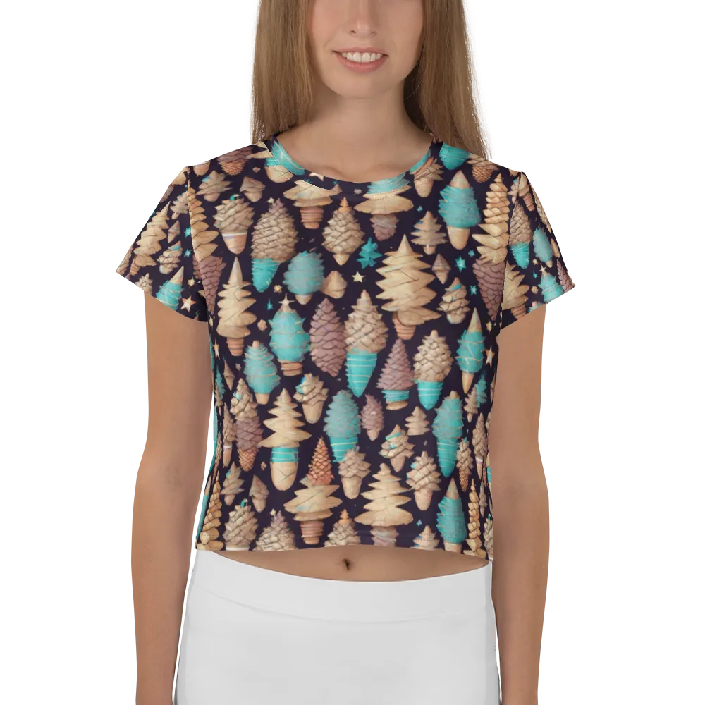 Cosmic Cone Garden on Crop Tee — Front