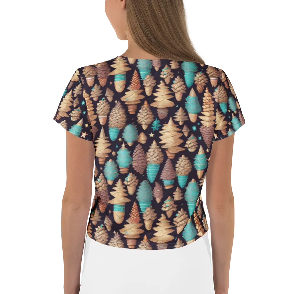 Cosmic Cone Garden on Crop Tee — Back