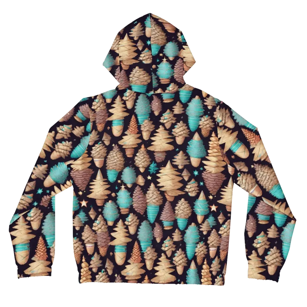 Cosmic Cone Garden on Women's Full-Zip Hoodie — Back