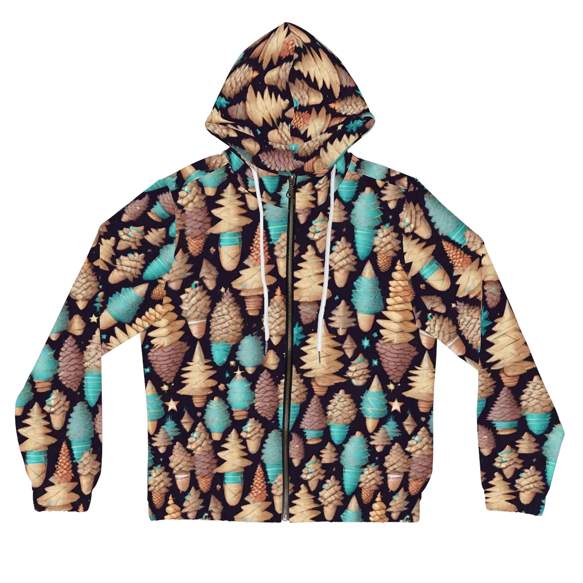 Cosmic Cone Garden on Women's Full-Zip Hoodie — Front