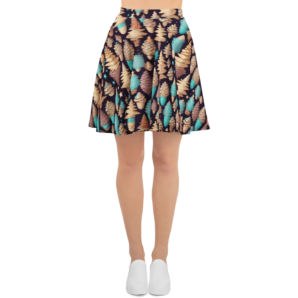 Cosmic Cone Garden on Skater Skirt — Front