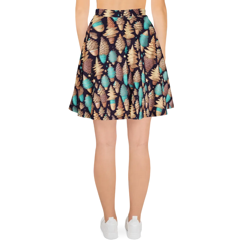 Cosmic Cone Garden on Skater Skirt — Back