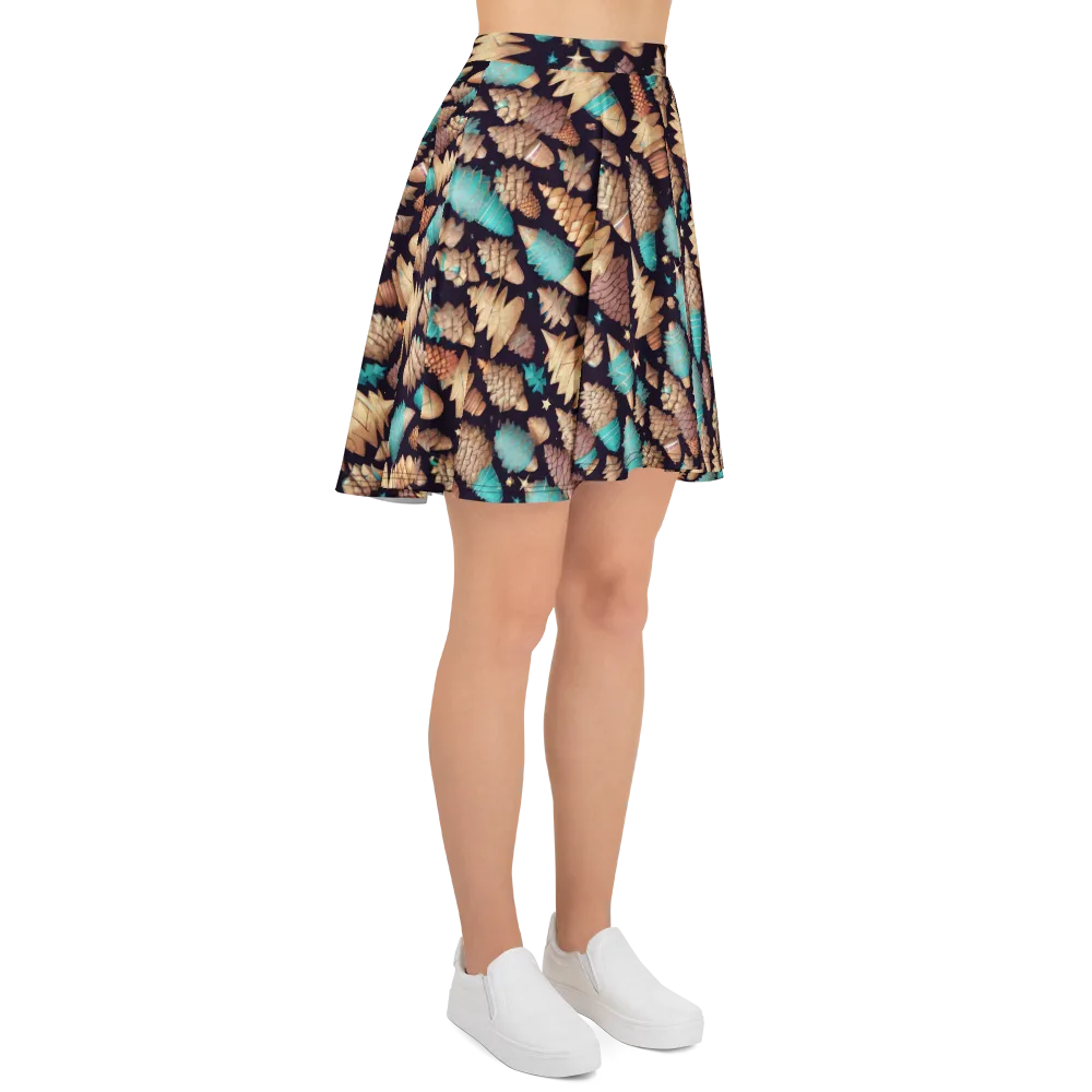 Cosmic Cone Garden on Skater Skirt — Right