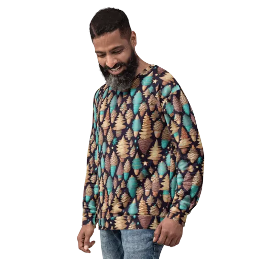 Cosmic Cone Garden on a Sweatshirt