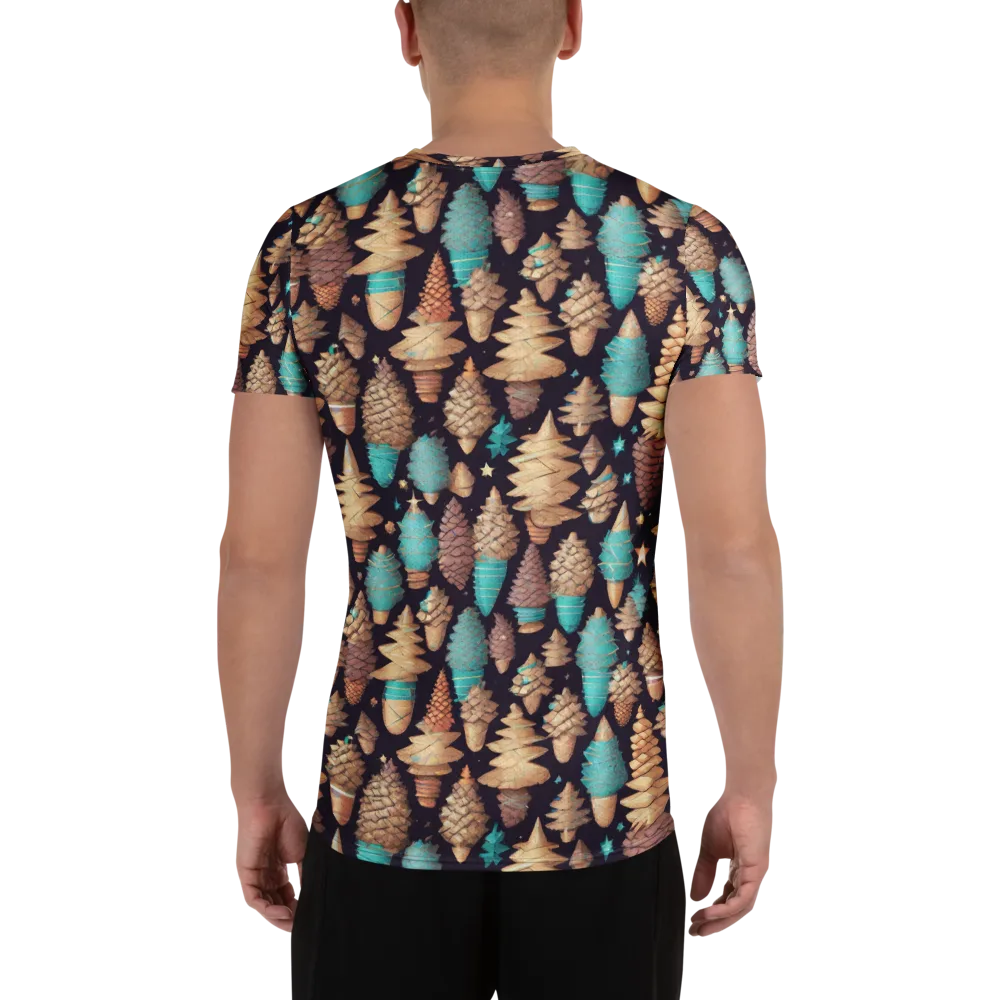 Cosmic Cone Garden on Men's Athletic T-Shirt — Back