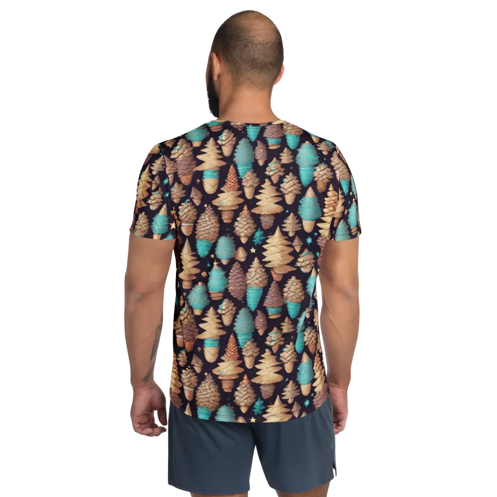 Cosmic Cone Garden on Men's Athletic T-Shirt — Back