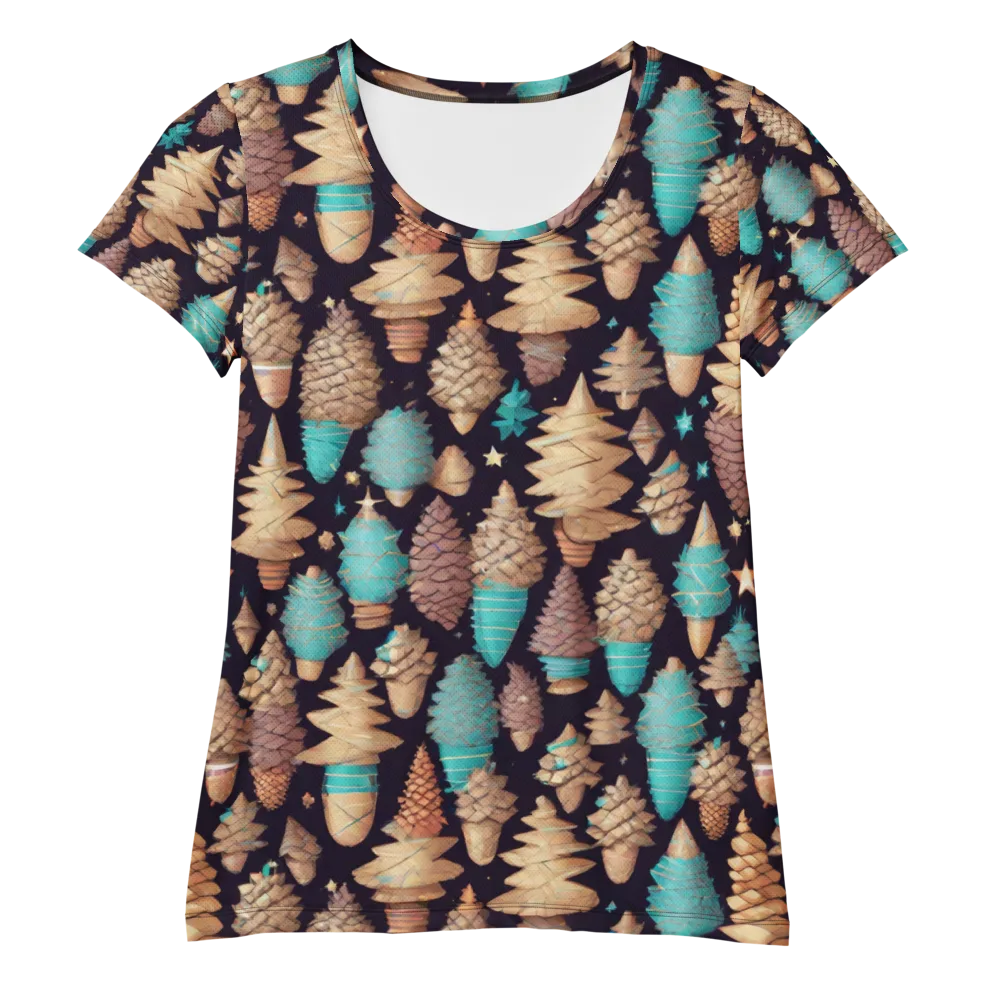 Cosmic Cone Garden on Women's Athletic T-Shirt — Front