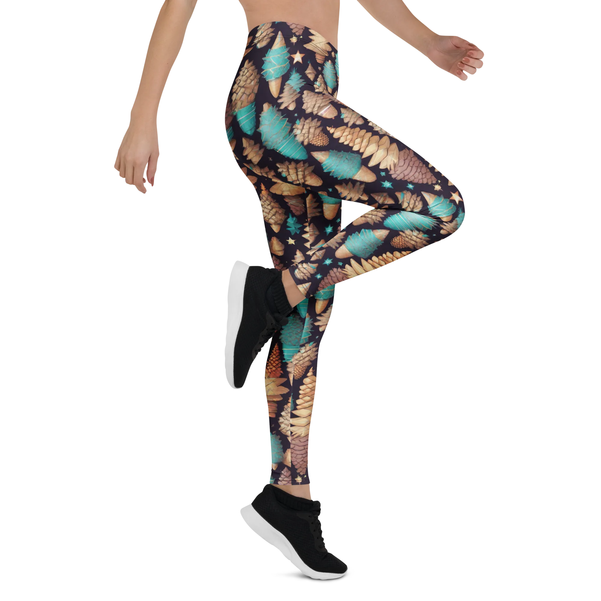Cosmic Cone Garden on Leggings — Right