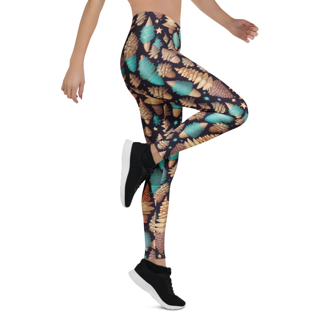 Cosmic Cone Garden on Leggings — Right
