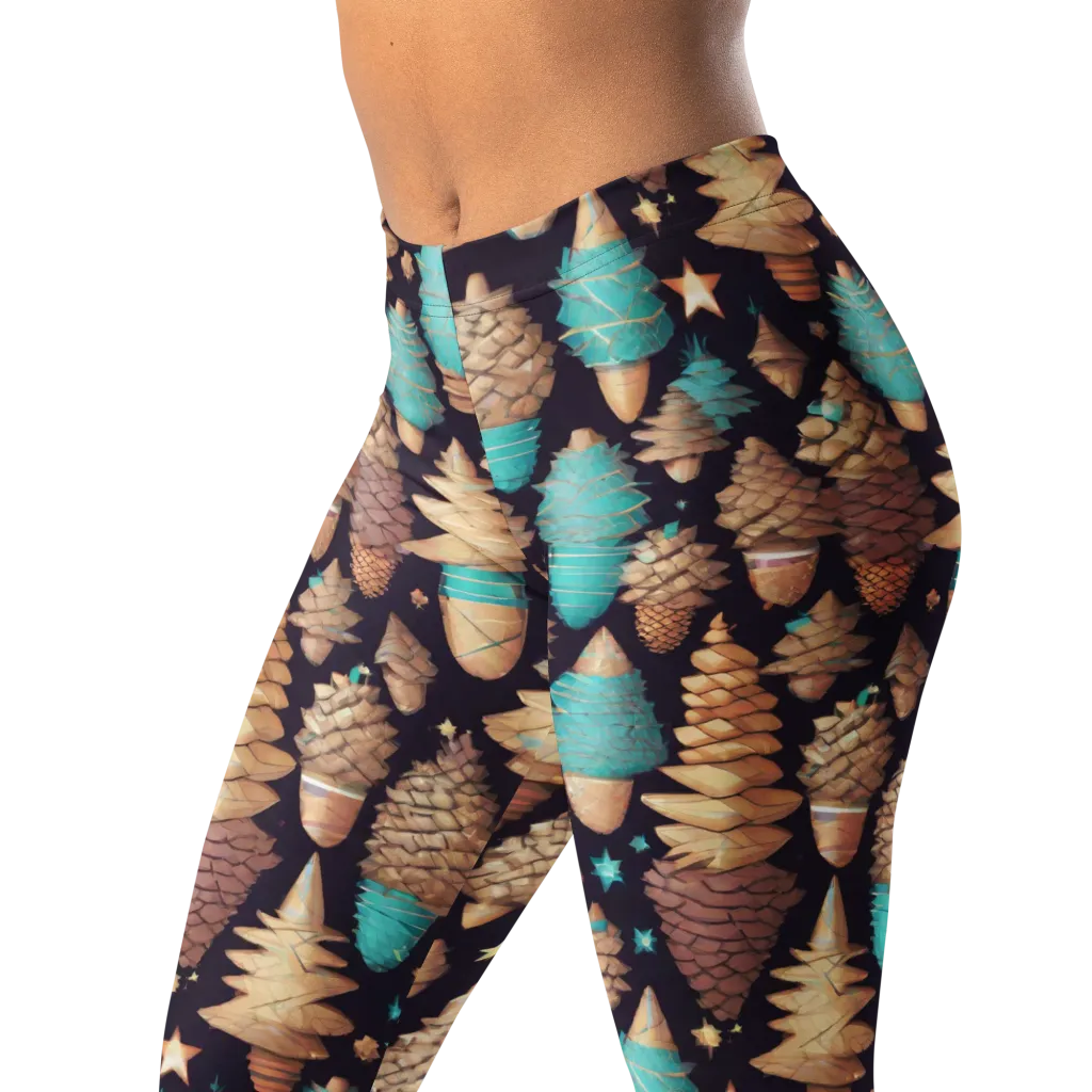 Cosmic Cone Garden on Leggings — Left Front