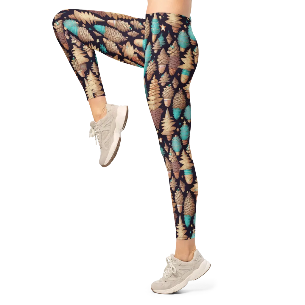 Cosmic Cone Garden on Leggings — Left