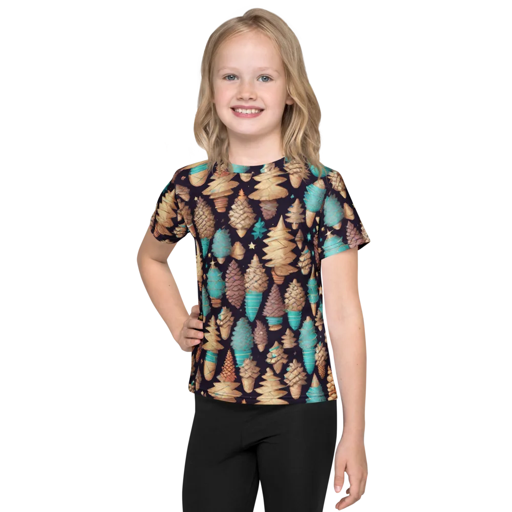 Cosmic Cone Garden on Kids Crew Neck T-Shirt — Front