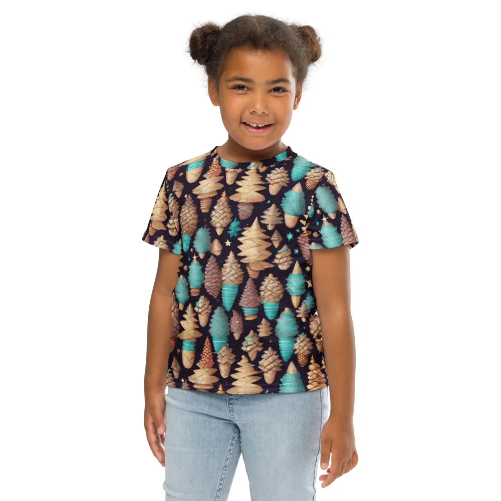 Cosmic Cone Garden on Kids Crew Neck T-Shirt — Front