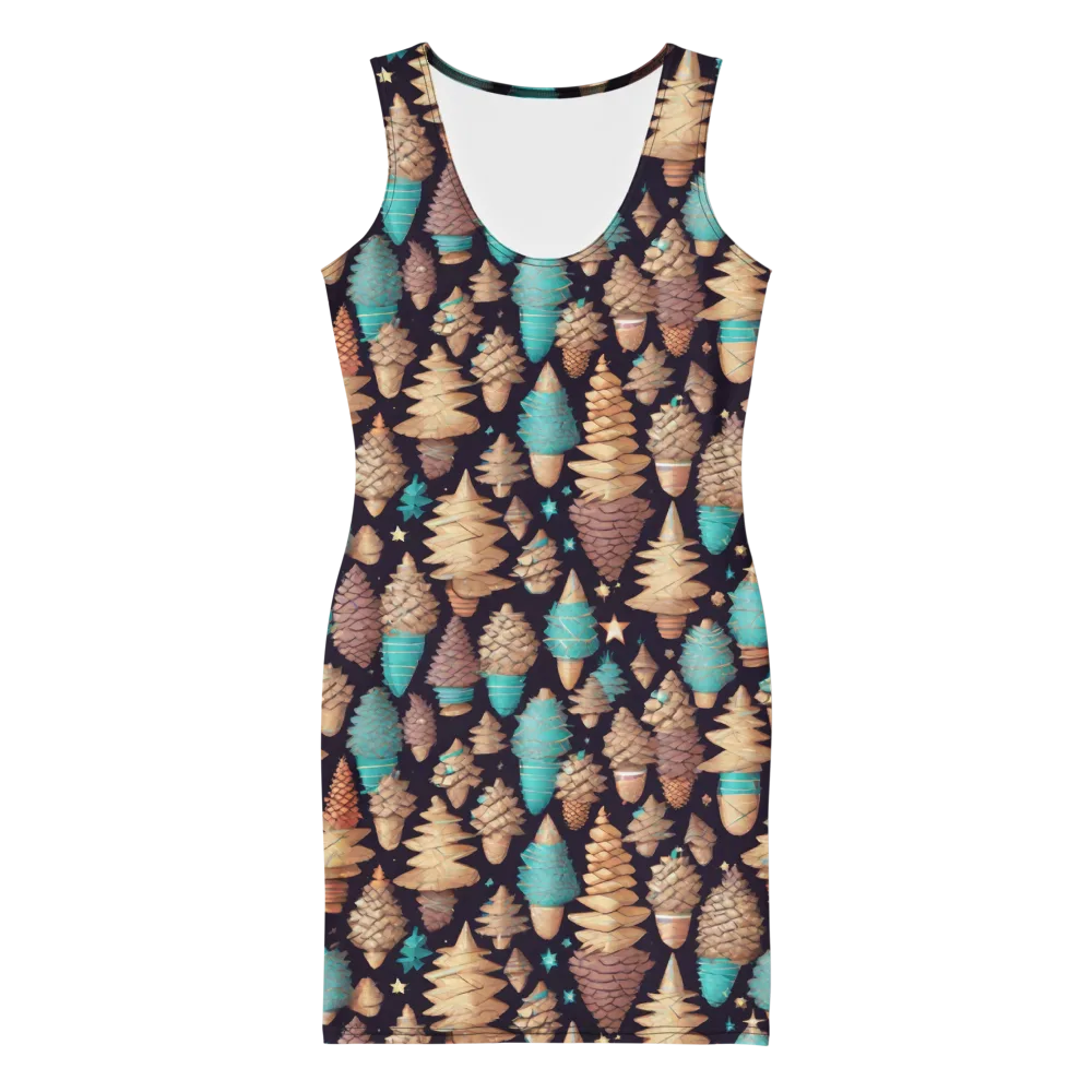 Cosmic Cone Garden on Bodycon Dress — Front