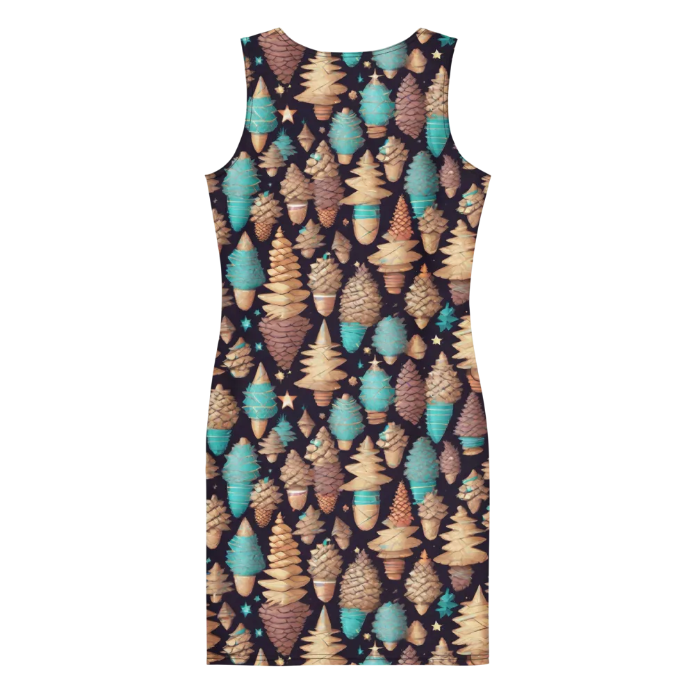 Cosmic Cone Garden on Bodycon Dress — Back