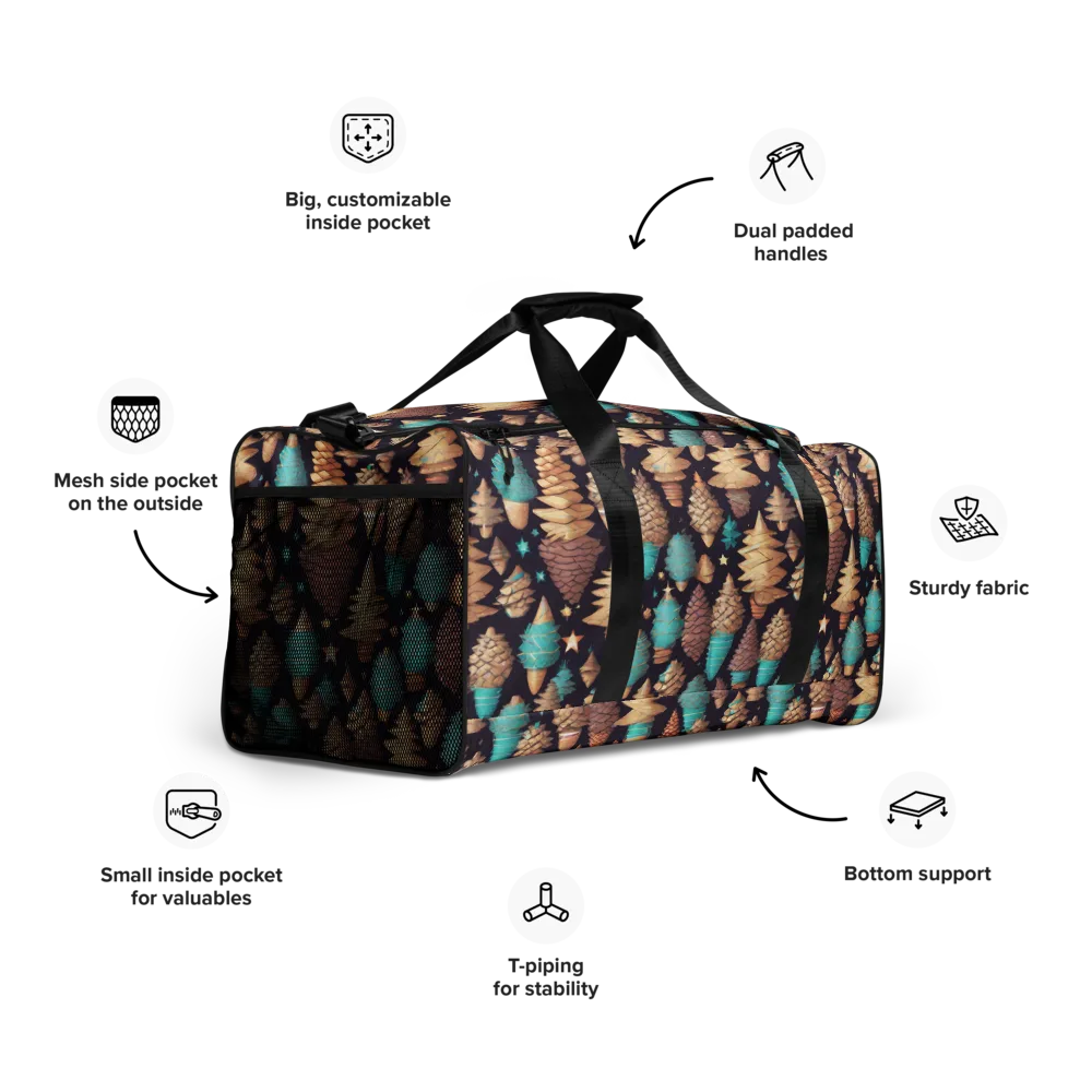 Cosmic Cone Garden on Duffle Bag — Right Front