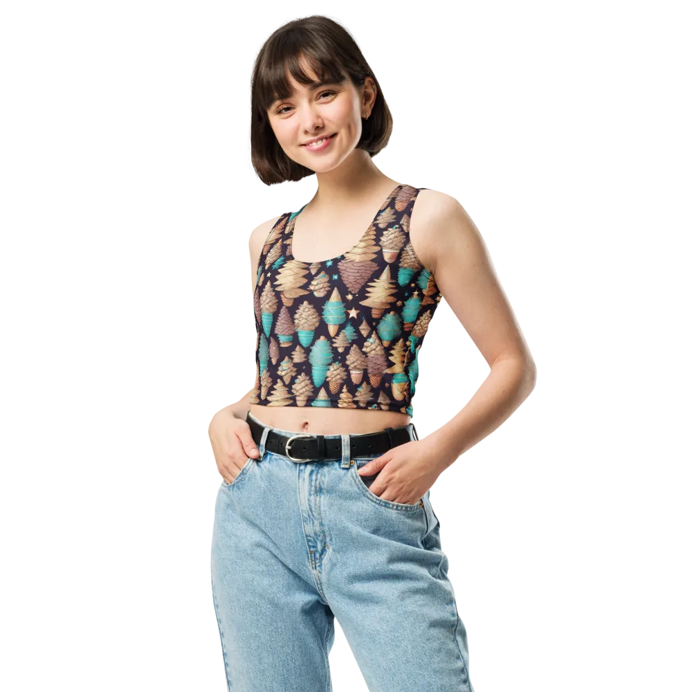 Cosmic Cone Garden on Crop Top — Front
