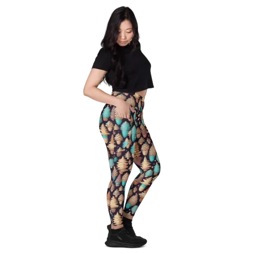 Cosmic Cone Garden on a Leggings with Pockets
