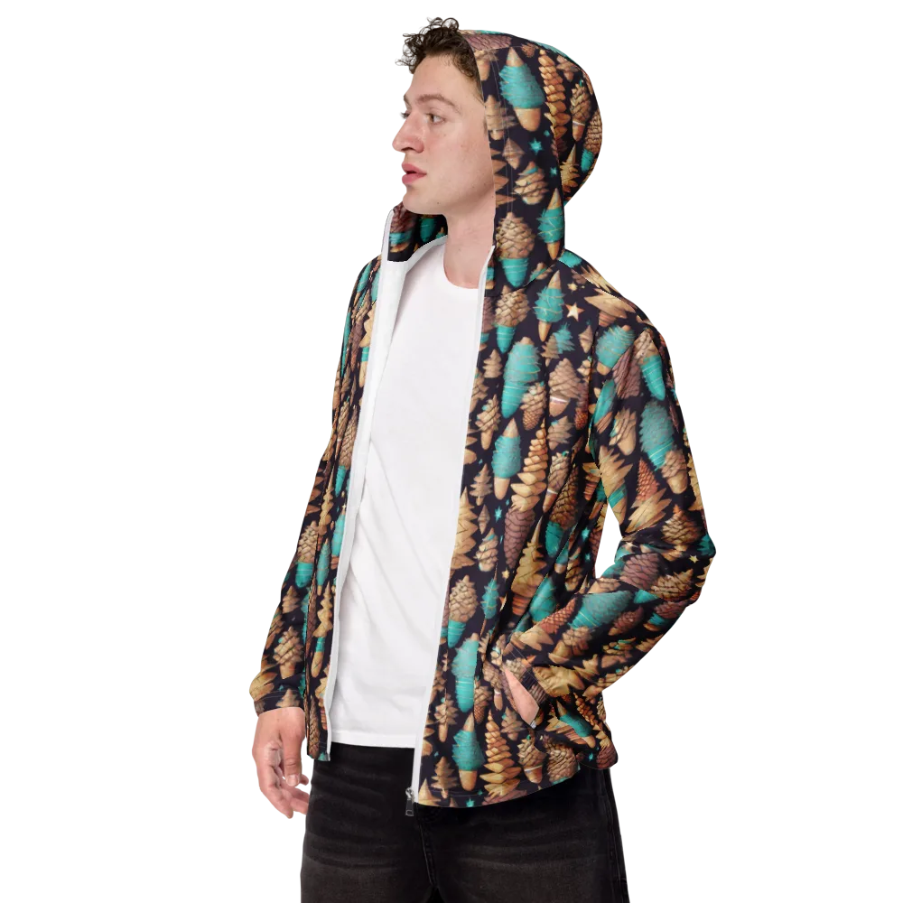 Cosmic Cone Garden on Men's Windbreaker — Left Front