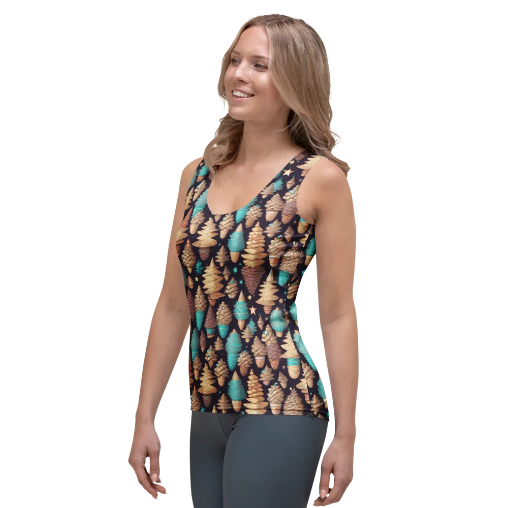 Cosmic Cone Garden on Women's Tank Top — Left Front