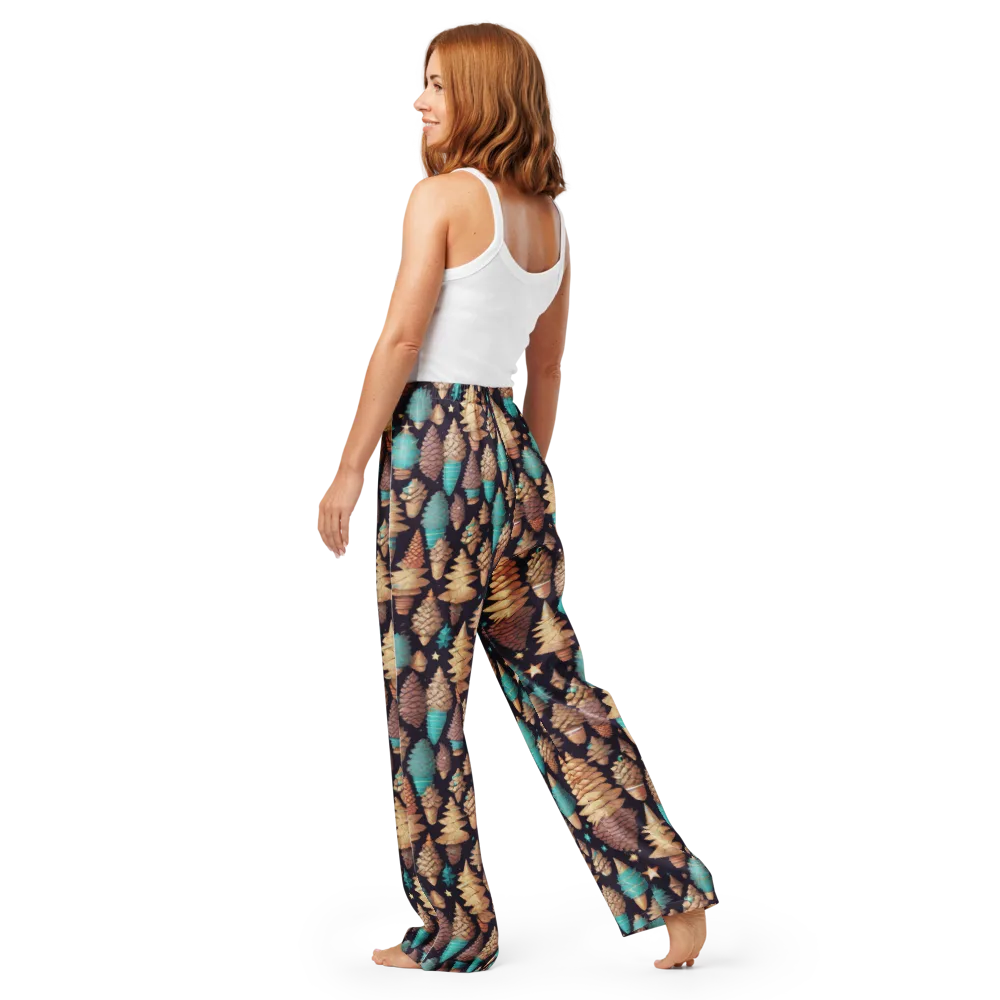 Cosmic Cone Garden on Women's Pajama Pants — Back