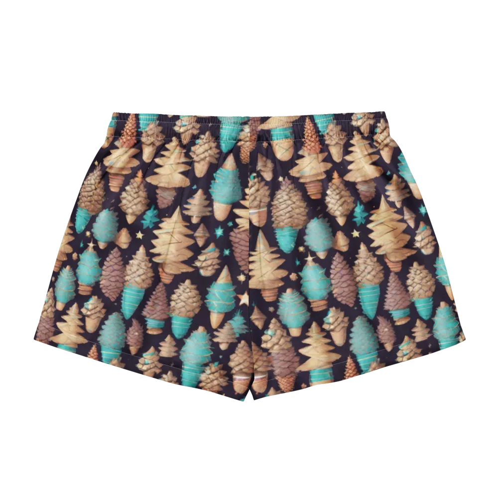 Cosmic Cone Garden on Women's Pajama Shorts — Back