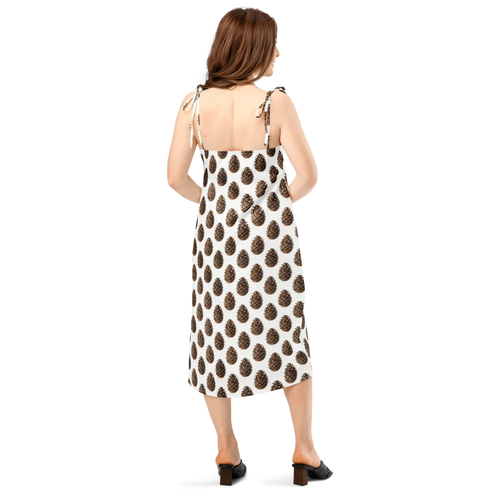 Pinecone Poise on Slip Dress — Back