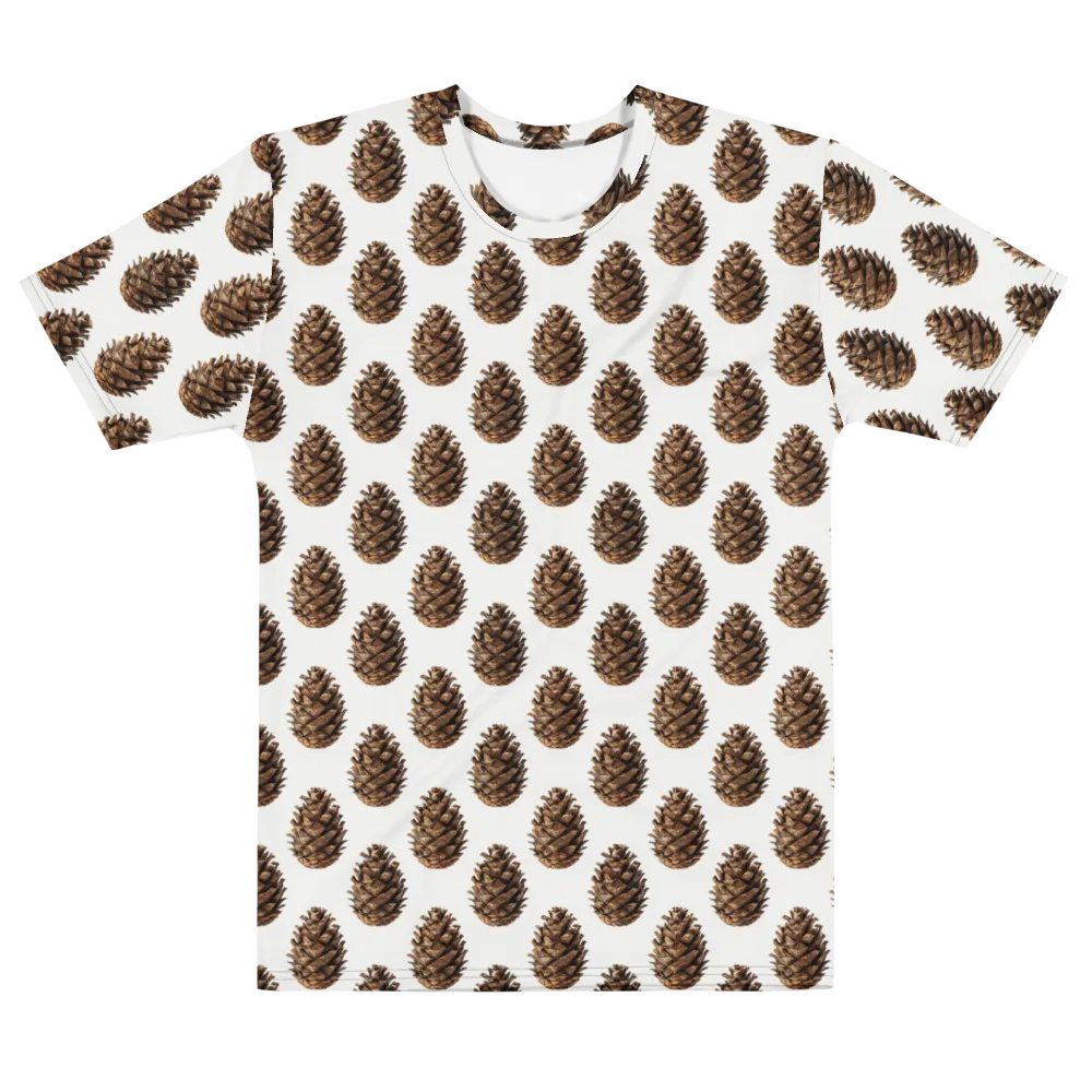 Pinecone Poise on Men's Cotton Crew Neck T-Shirt — Front