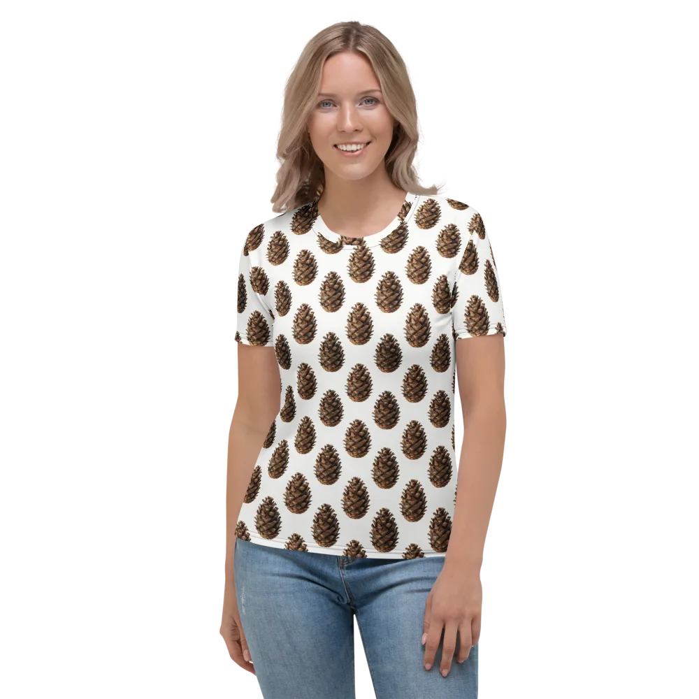 Pinecone Poise on Women's Crew Neck T-Shirt — Front