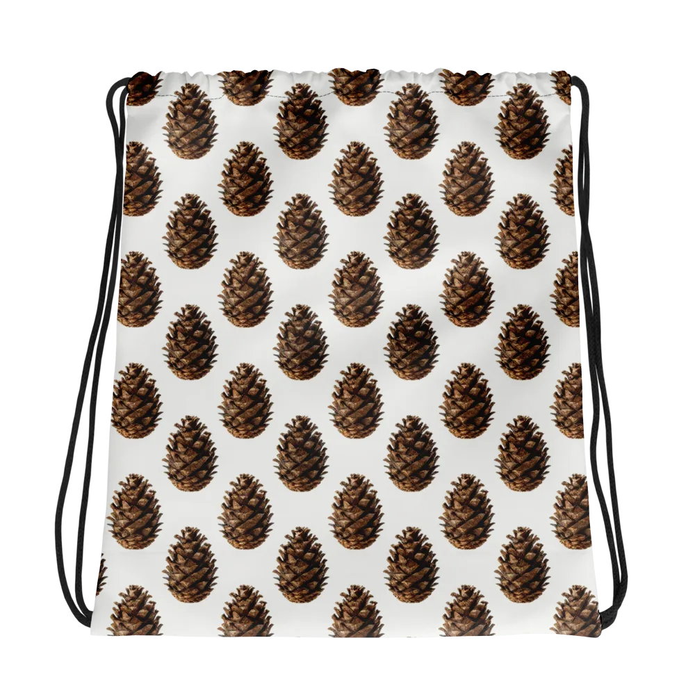Pinecone Poise on Drawstring Bag — Photo