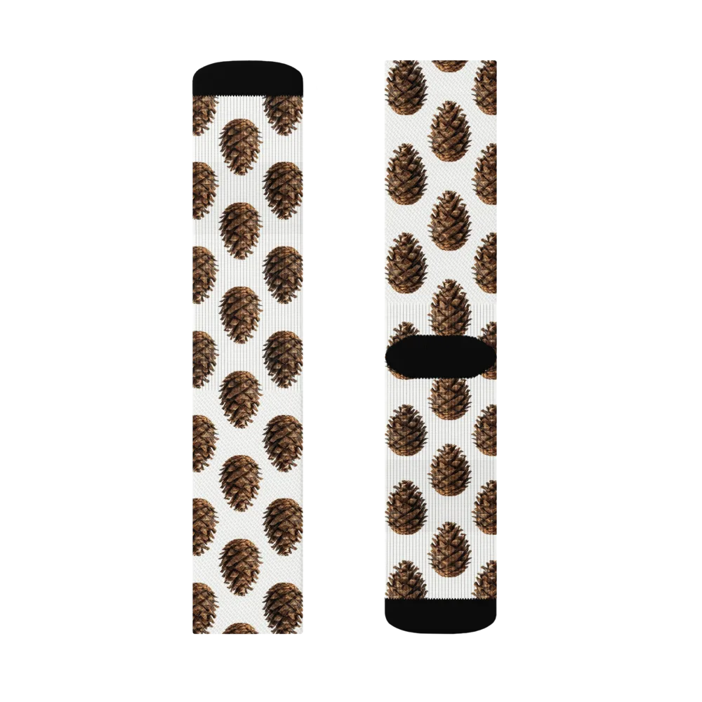 Pinecone Poise on Socks — Left Sock