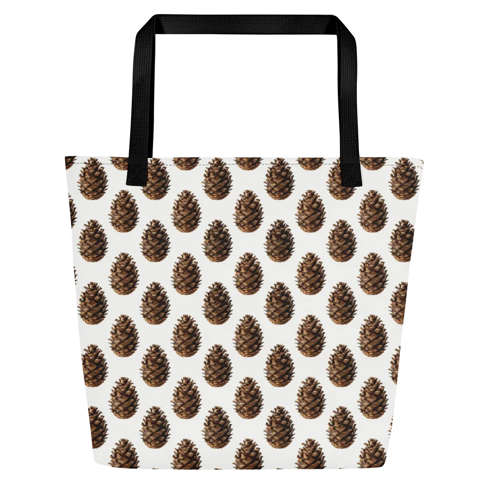 Pinecone Poise on Large Tote Bag W/ Pocket — Front