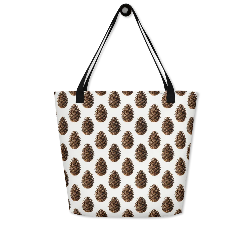 Pinecone Poise on Large Tote Bag W/ Pocket — Front