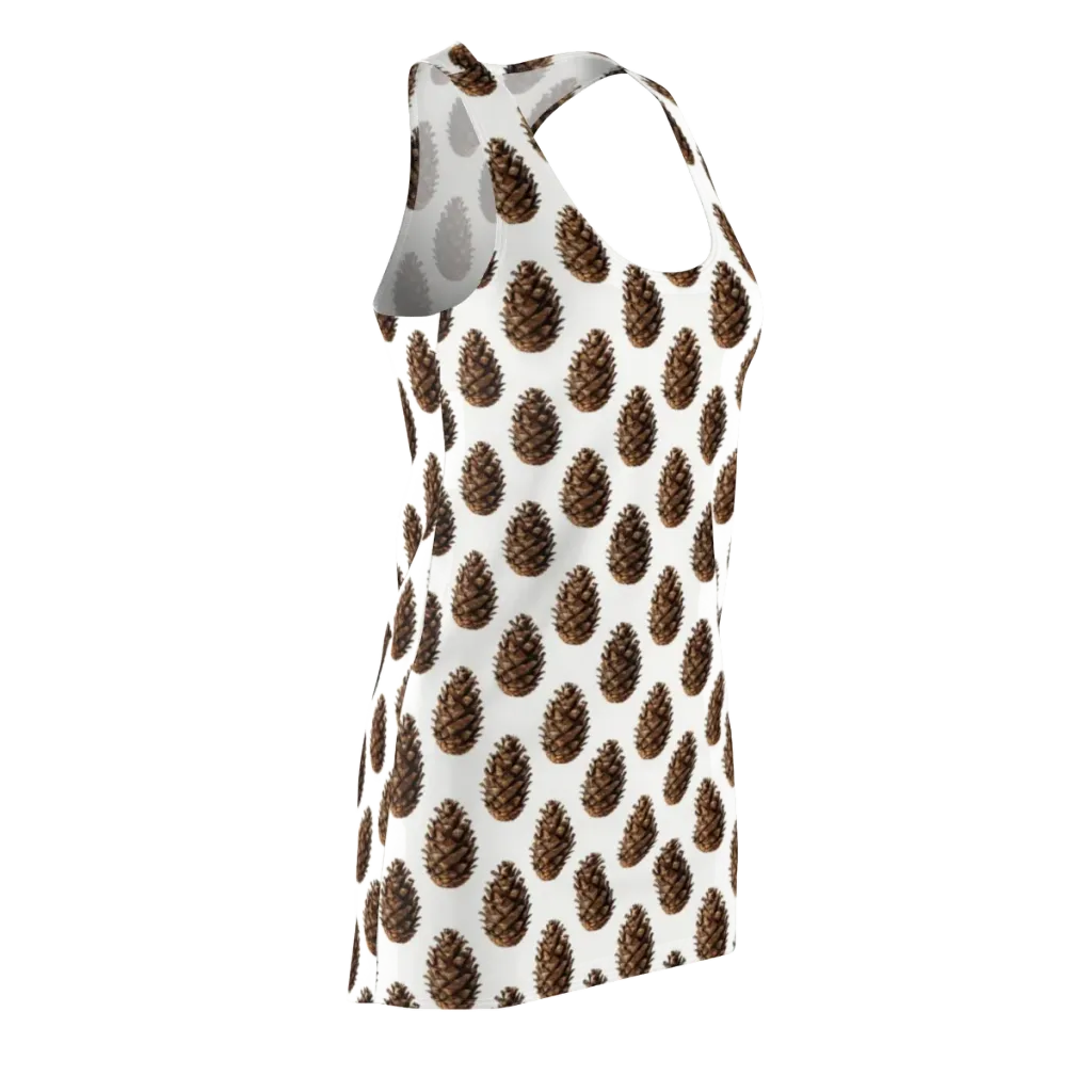 Pinecone Poise on Racerback Dress — Front Side