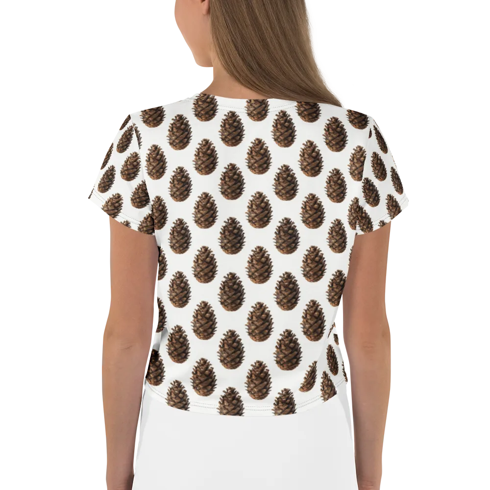 Pinecone Poise on Crop Tee — Back