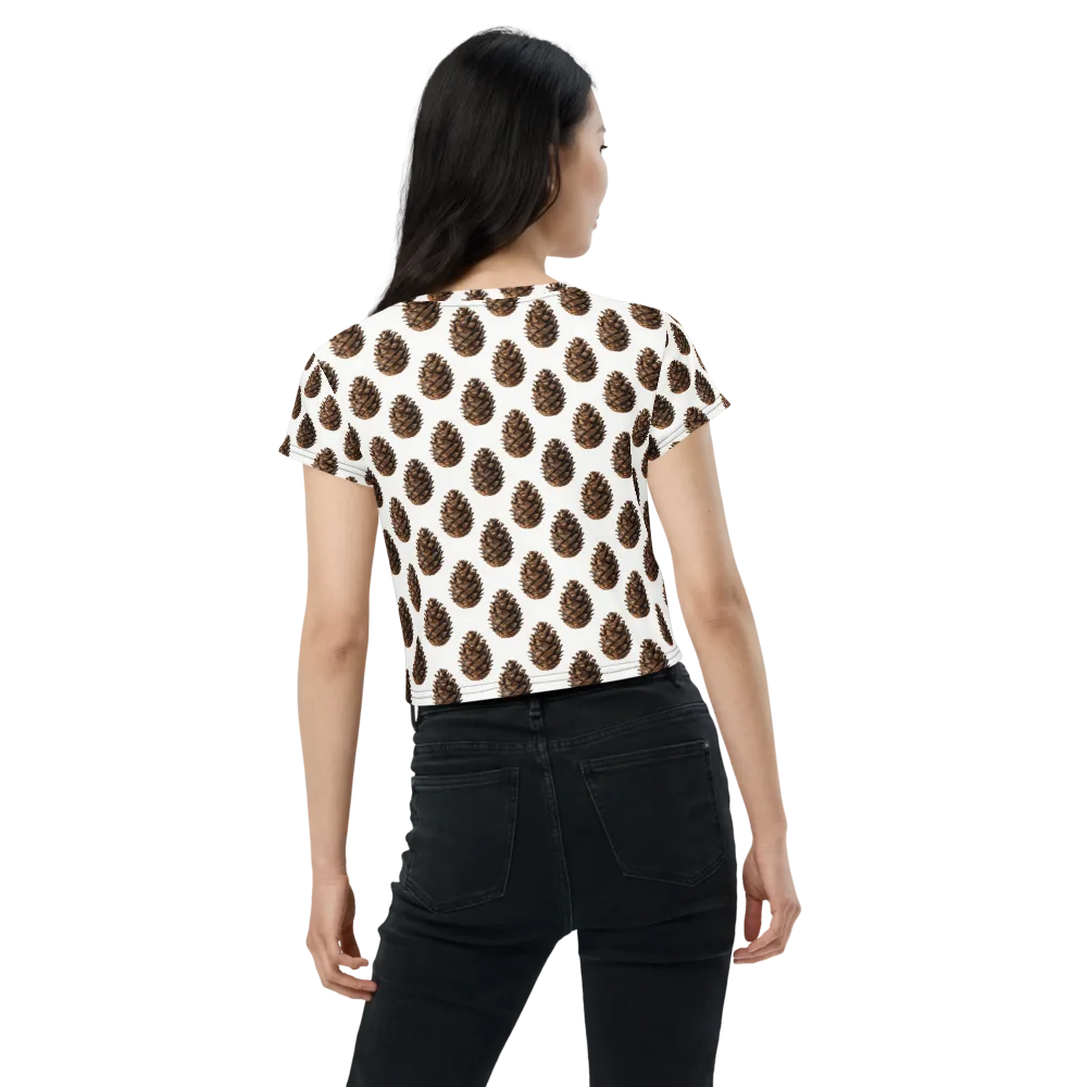 Pinecone Poise on Crop Tee — Back