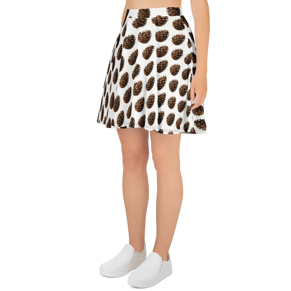 Pinecone Poise on Skater Skirt — Left
