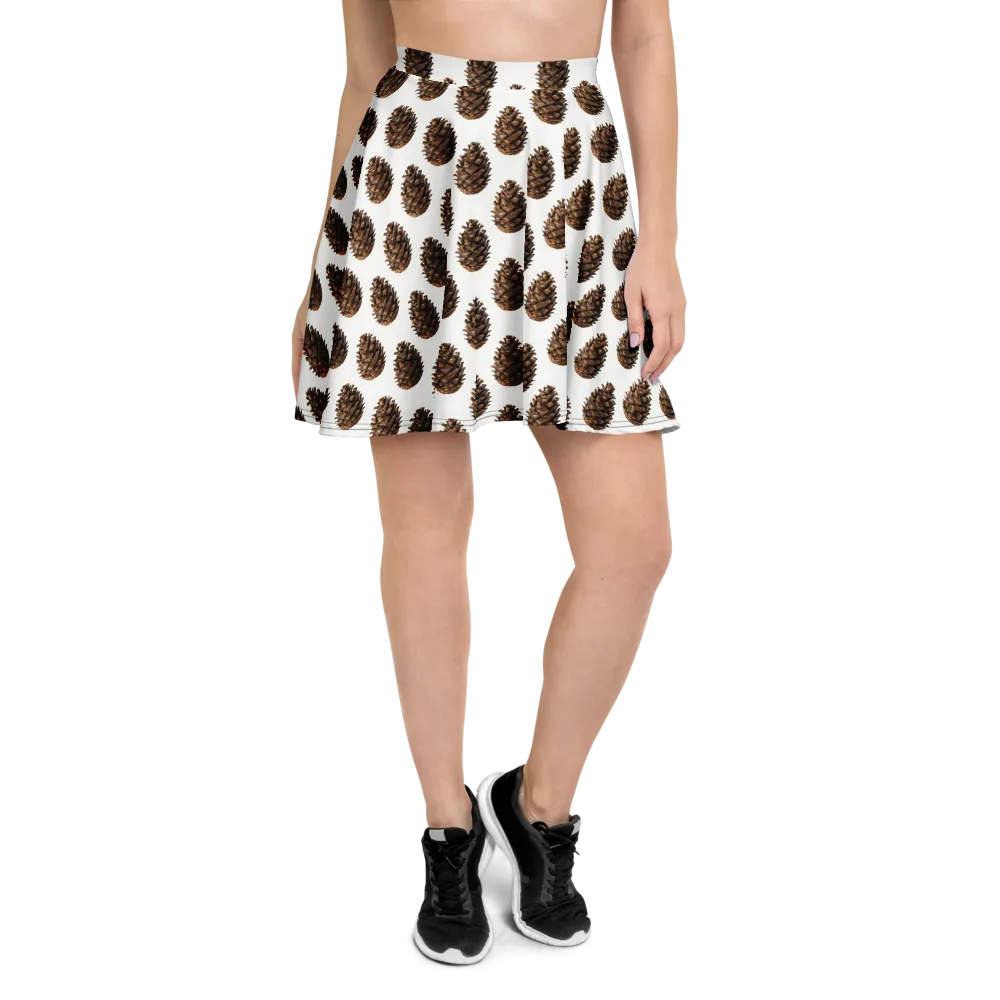 Pinecone Poise on Skater Skirt — Front