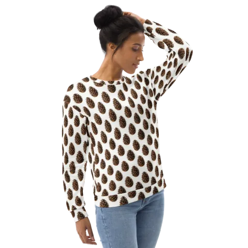 Pinecone Poise on a Sweatshirt