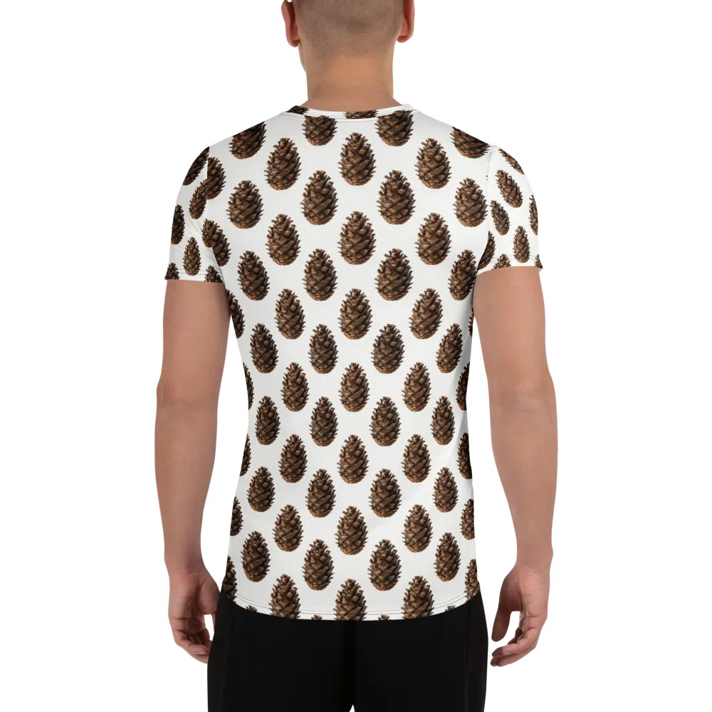 Pinecone Poise on Men's Athletic T-Shirt — Back