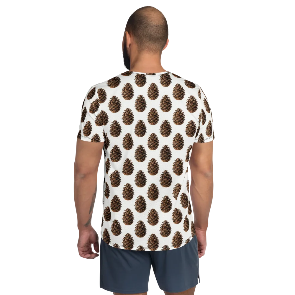 Pinecone Poise on Men's Athletic T-Shirt — Back