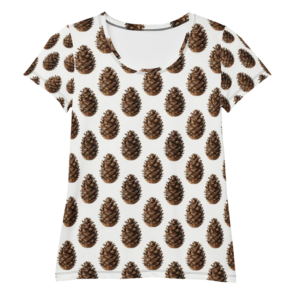 Pinecone Poise on Women's Athletic T-Shirt — Front