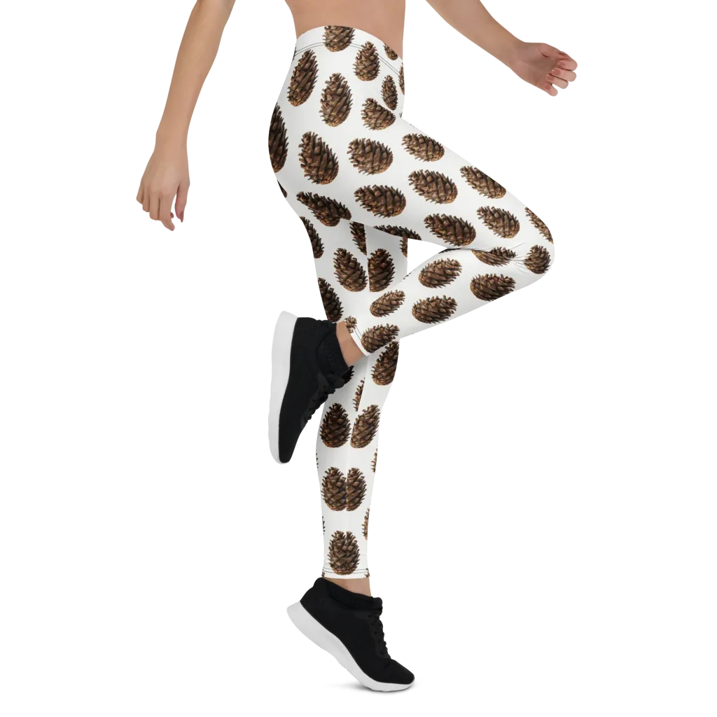 Pinecone Poise on Leggings — Right