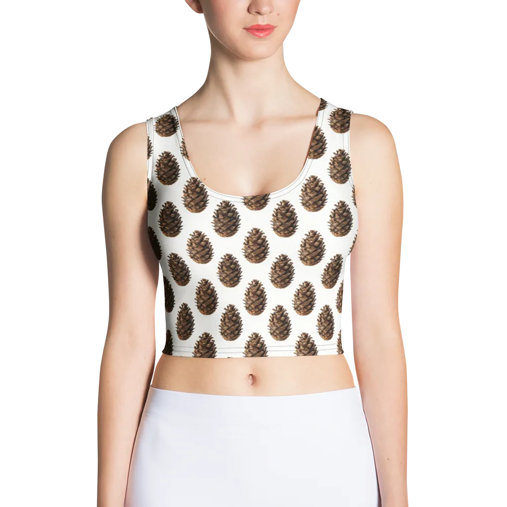 Pinecone Poise on Crop Top — Front