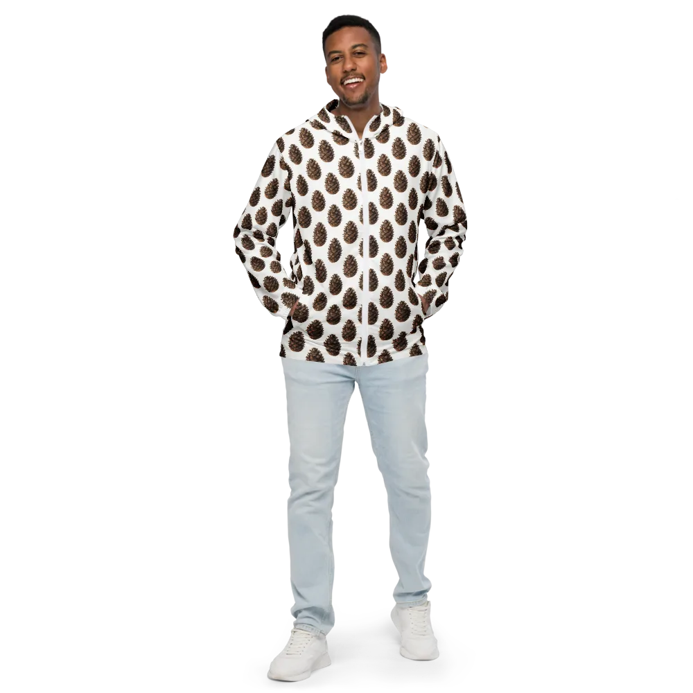 Pinecone Poise on Men's Windbreaker — Front