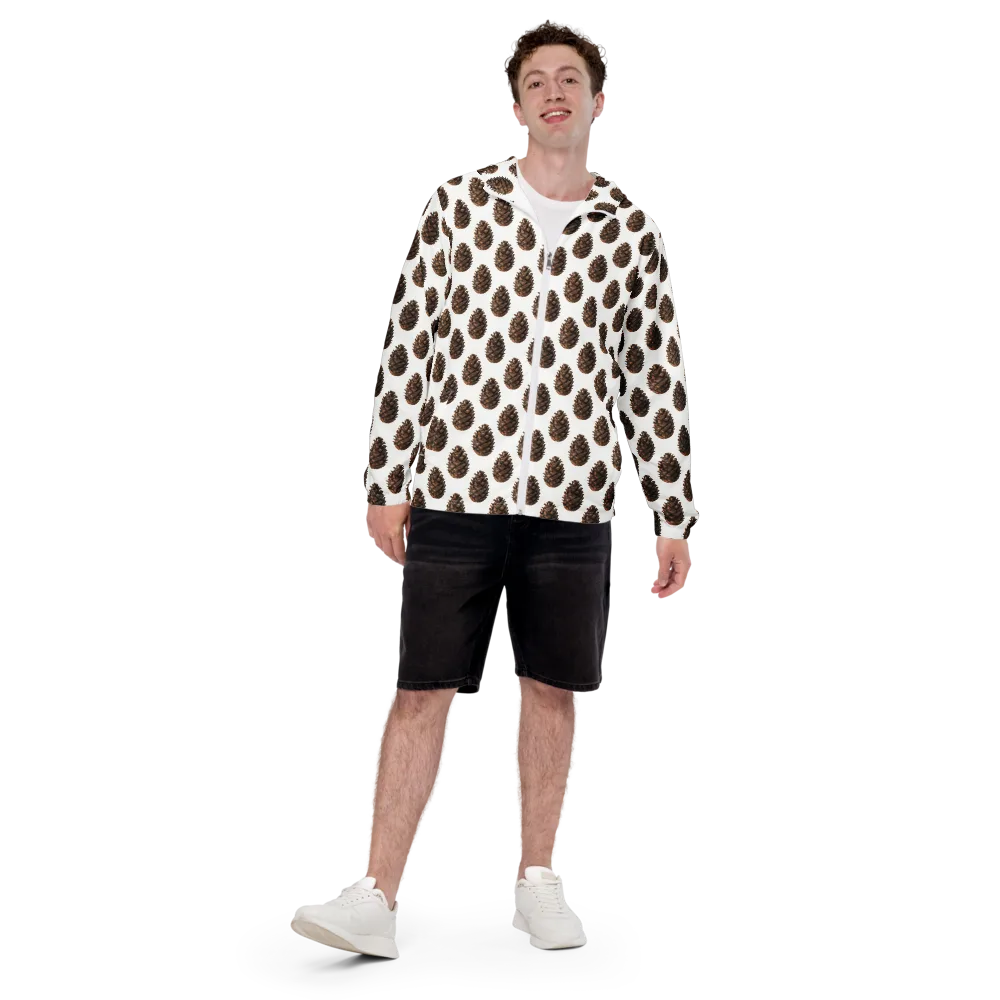 Pinecone Poise on Men's Windbreaker — Front
